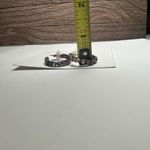 Loft Multi Color Rhinestone Gunmetal Tone Pierced Hoop Earrings NWT Photo 6