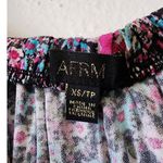 AFRM Nordstrom Floral Long Sleeve Bodysuit Black Multi XS NEW Photo 2