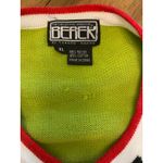 VTG Berek Cow Print Cardigan Sweater Floral Appliqué Farm Art to Wear Teacher XL Green Photo 5