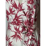 Ralph Lauren Polo  Dress Women 6 Red White Floral Linen Belted Wrap Preppy Boho Photo 8