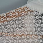 Dana Buchman White Lace Shoulder Button Down Shirt Size S Photo 5