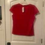 Charming red woman shirt featuring a cute princess design. Perfect for adding a touch of magic to any outfit. Size M Photo 5