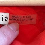 Alice + Olivia Meritt Pleated Linen Romper in Chili Pepper Size 2 Photo 8