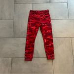 Athleta Elation Train Printed 7/8 Tight in Camo Lux Red Photo 1