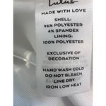 Lulus  On the Dance floor White Jacquard Fringe One-Shoulder Midi Dress XS Photo 13