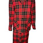 Pendleton 49er jacket skirt suit plaid red green vintage Photo 0