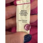 J Lindeberg Shirt Women XL Pink‎ Textured Cotton Collared Lace Up Front Top Pink Photo 8