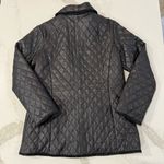 Covington  Quilted Button Front 100% Leather Jacket Womens Medium Black SuedeTrim Photo 5