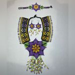 Handcrafted Purple (multicolor) Beaded Necklace Set Photo 1