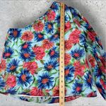Milly  Emilia Painted Watercolor Dahlia Print‎ Top Blouse One Arm Chiffon Sz S Photo 5