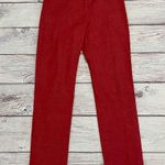 Diane Von Furstenberg  Red Pants High Waist Tapered Leg Skinny Ankle Size 8 Photo 4