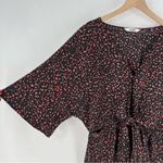 BB Dakota BB‎ Dakota Printed Lightweight Button Tie Front Waist Cutout Batwing Romper Photo 1