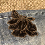 Chico's  Velvet Floral Jeans Blue‎ 10R Or 1.5 Photo 14