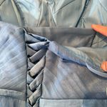 Women’s Tea Length Blue Prom Party Dress Corset Back Sweetheart Neckline Size 16 Photo 9