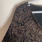 XScape evening paisley shimmer drape neckline top size L Photo 5