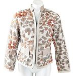 Coldwater Creek  Linen Blazer Oatmeal Beige Orange Brown Jacket Petite Size 10 Photo 0