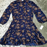 Morgan Taylor  Blue Floral Button Front Tiered Dress Photo 1