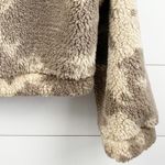 NEW Sage Collective Womens Jetsetter Cropped Teddy Jacket Dune Camo‎ Tie Dye XL Brown Photo 4