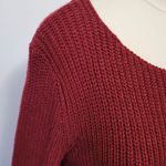 Taylor & Sage  deep red scoopneck tunic sweater size large Photo 1