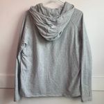 Zyia  Gray Quilted Combo Pocket Hoodie Sweatshirt Photo 2