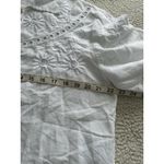 Madewell  Short Sleeve Collared Embroidered Lace Button-Up Shirt White Size M Photo 7