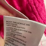 Maeve by Anthropologie Cable-Knit Layered Pullover Sweater Hot Pink White Small Photo 9