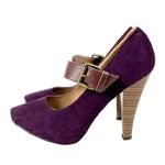 Miss Me Eiffel-3 Purple Faux Suede Heels - Size 7 Photo 3