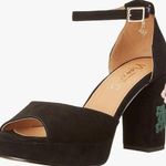 Nanette Lepore Viola Platform Block Heel Pumps Floral Embroidered Black Size 6.5 Photo 0