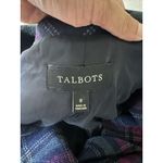 Talbots Pea Coat Womens 8 Plaid Wool Multicolor Shawl Collar Button Front Twee Photo 1