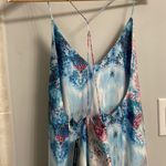 Satin Watercolor Midi Dress Size M Photo 4