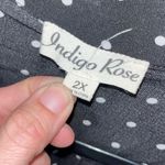 INDIGO ROSE Women’s 3/4 Sleeve Belted Waist Polkadot Mini Dress Black Size 2X Photo 2
