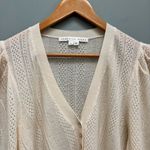 Veronica Beard  Kirka Henley Pullover Sweater in Ivory M Photo 5