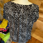 Rafaella ‎ black polka dot shirt size medium Photo 4