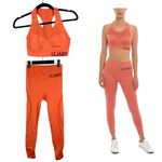 Maison Lejaby Inspire Pink Leggings Sports Bra Workout Athletic Set S/M Photo 1