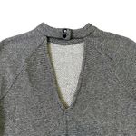 Free People  Black White Stripe Mini Dress Keyhole Back Cotton Size XS Women's Photo 6