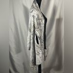 Chico's  Women’s Reversible Floral Knit Ruana Wrap Coat Gray Shawl New with Tags Photo 2