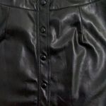 Lulus Lulu’s Black Pleather Mini Skirt Small Photo 3