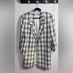 Dior Christian  Suit Jacket Gray Plaid Blazer Size 10 Womens Photo 5