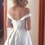 Alfred Sung New in Bag Bustled High Low Wedding Gown Photo 8