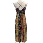 Anthropologie  Boho Multi-Print Embroidered V-Neck Maxi Dress Art-to-Wear Fairy Photo 3
