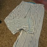 DKNY Blue Green Striped Sleep Pants Size Medium Photo 0
