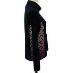 Victoria Secret PINK Ultimate Deep Zip Pullover Shirt Black Warm Ombre Logo Size L Photo 4