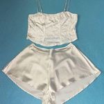 Victoria's Secret VICTORIA’S SECRET crushed velvet spaghetti strap top silky shorts vintage size S Photo 0