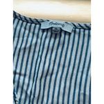 Madewell  Novel Tie-Front Top in Stripe Blue Moon Alby Stripe Size XS Lightweight Photo 3