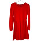 WHISTLES Red Long Sleeve Fit & Flare Dress Women’s Size 8 Photo 1
