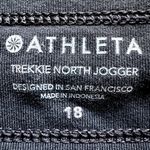 Athleta Trekkie North Jogger Ripstop Tapered Zip Pockets High Rise Crop Black 18 Photo 2