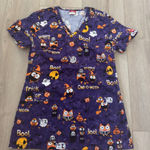 Dickies Scrub Top Woman’s Halloween Owl 🎃🦉👻 Photo 0