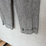 Ann Taylor  Women's Gray Straight Cropped Linen Blend Pants Size 8 Workwear Photo 4