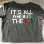 Grey Miami Hurricanes baby tee size M. Custom made. Never worn #Hurricanes Gray Size M Photo 0