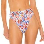 l*space NEW L* Bikini Bottoms Small Barlette Bitsy Forever Floral High Waist NWOT Photo 0